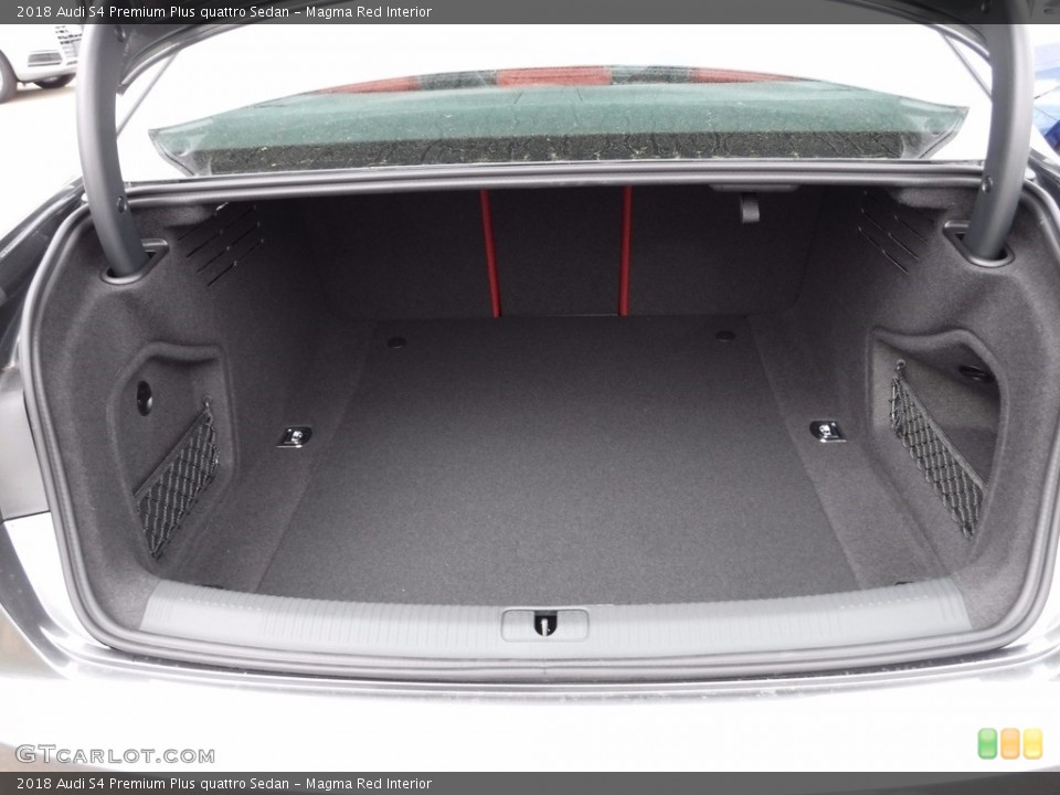 Magma Red Interior Trunk for the 2018 Audi S4 Premium Plus quattro Sedan #120581571