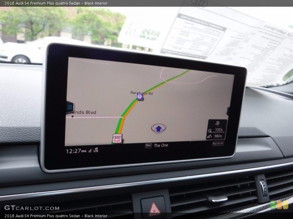 Black Interior Navigation for the 2018 Audi S4 Premium Plus quattro Sedan #120582187