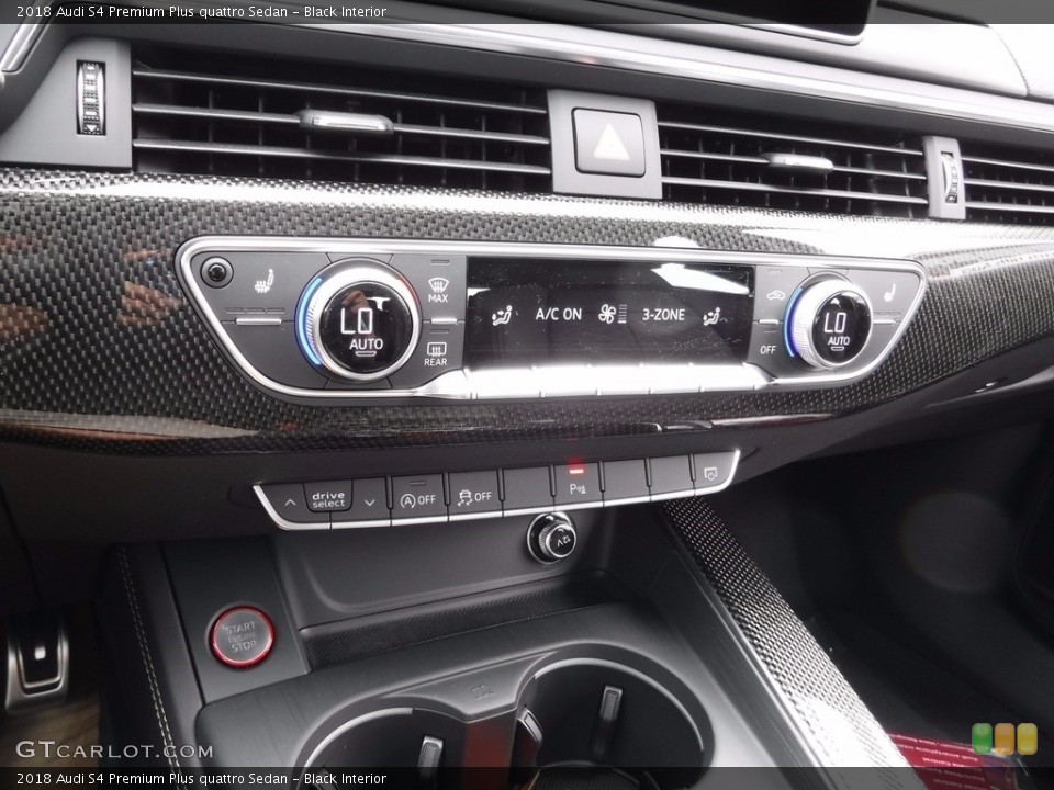 Black Interior Controls for the 2018 Audi S4 Premium Plus quattro Sedan #120582226
