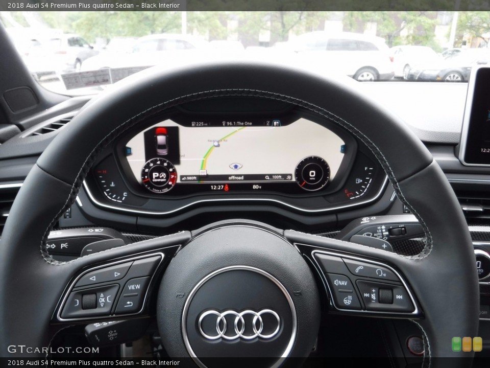 Black Interior Navigation for the 2018 Audi S4 Premium Plus quattro Sedan #120582292