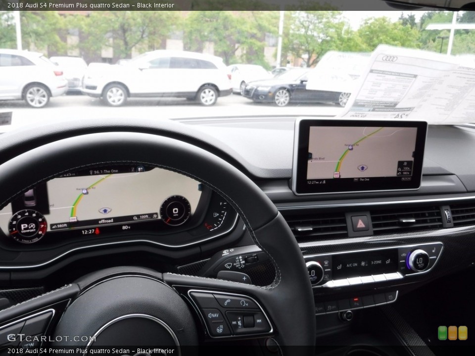 Black Interior Navigation for the 2018 Audi S4 Premium Plus quattro Sedan #120582361