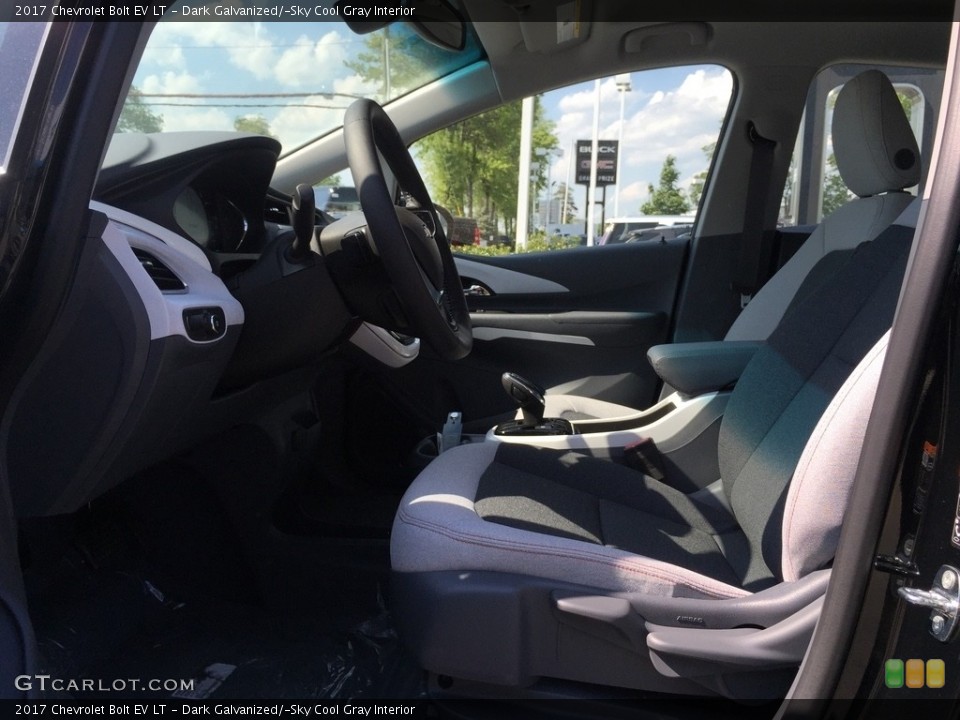 Dark Galvanized/­Sky Cool Gray Interior Front Seat for the 2017 Chevrolet Bolt EV LT #120583132