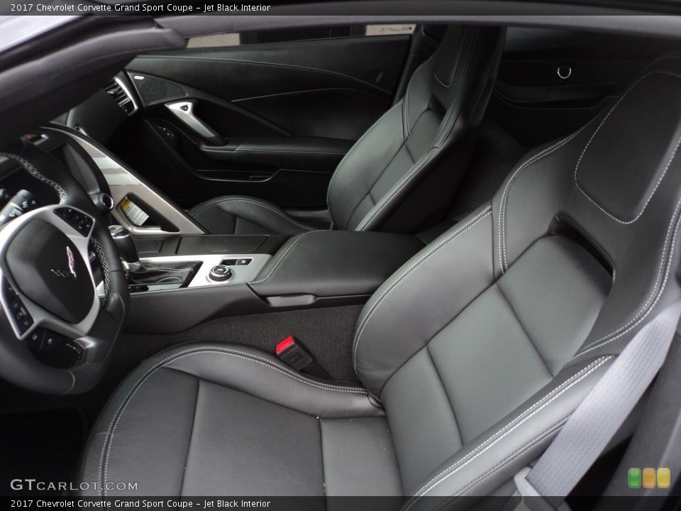 Jet Black Interior Front Seat for the 2017 Chevrolet Corvette Grand Sport Coupe #120602351