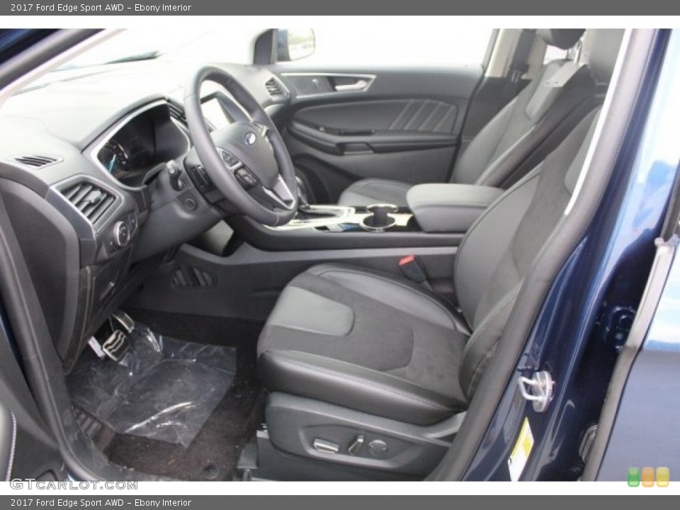 Ebony Interior Photo for the 2017 Ford Edge Sport AWD #120606506