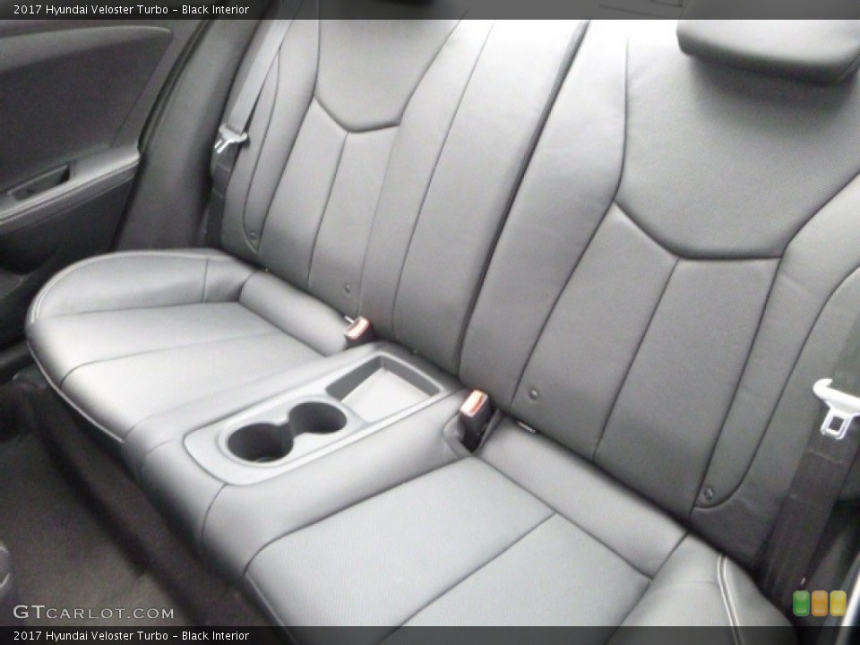 Black Interior Rear Seat for the 2017 Hyundai Veloster Turbo #120617574