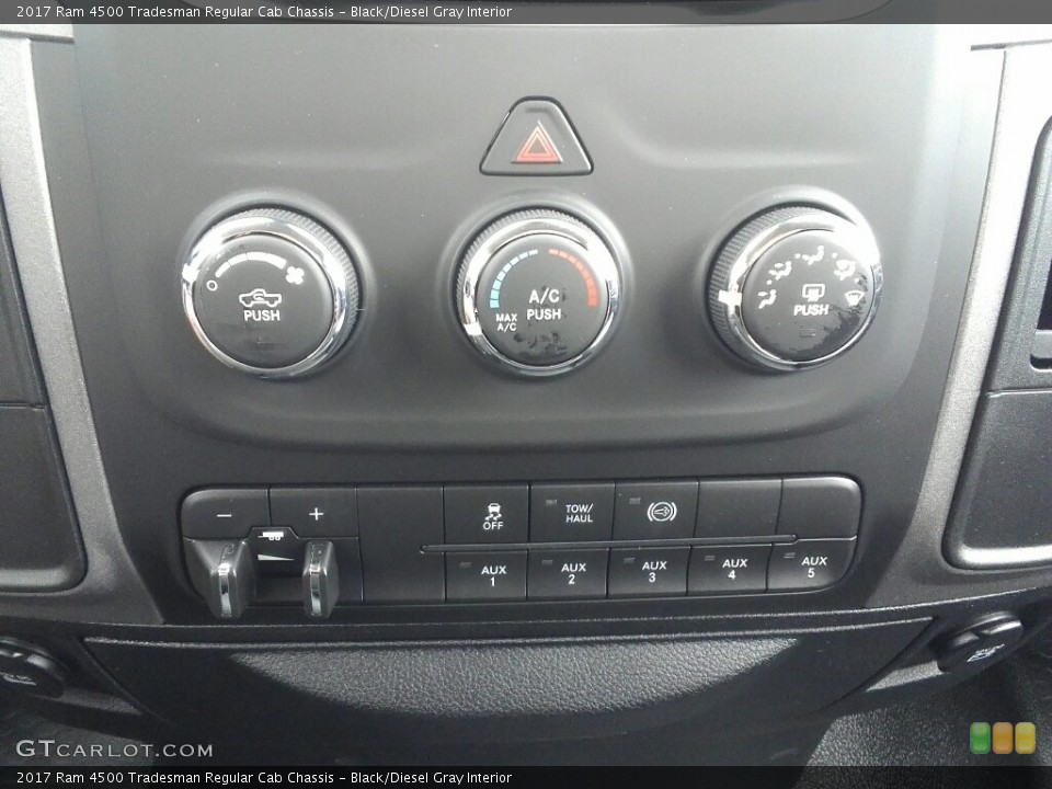Black/Diesel Gray Interior Controls for the 2017 Ram 4500 Tradesman Regular Cab Chassis #120618159