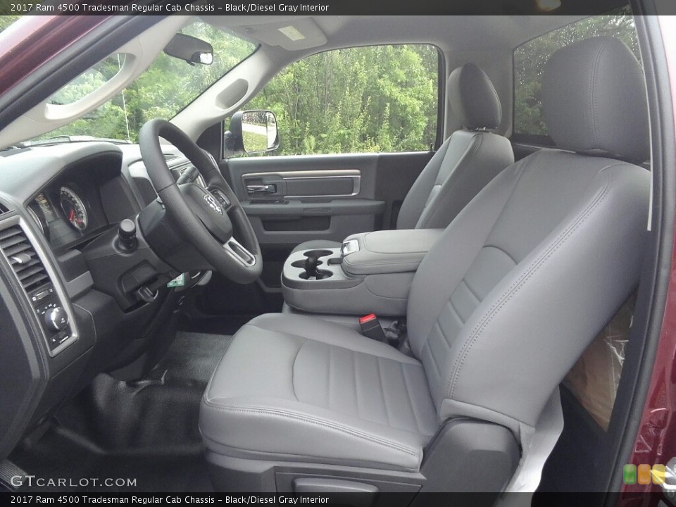 Black/Diesel Gray Interior Front Seat for the 2017 Ram 4500 Tradesman Regular Cab Chassis #120618247