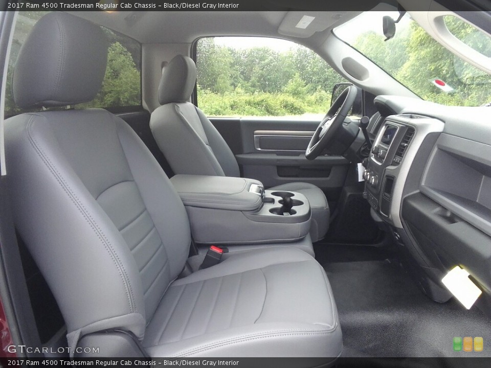 Black/Diesel Gray Interior Front Seat for the 2017 Ram 4500 Tradesman Regular Cab Chassis #120618291