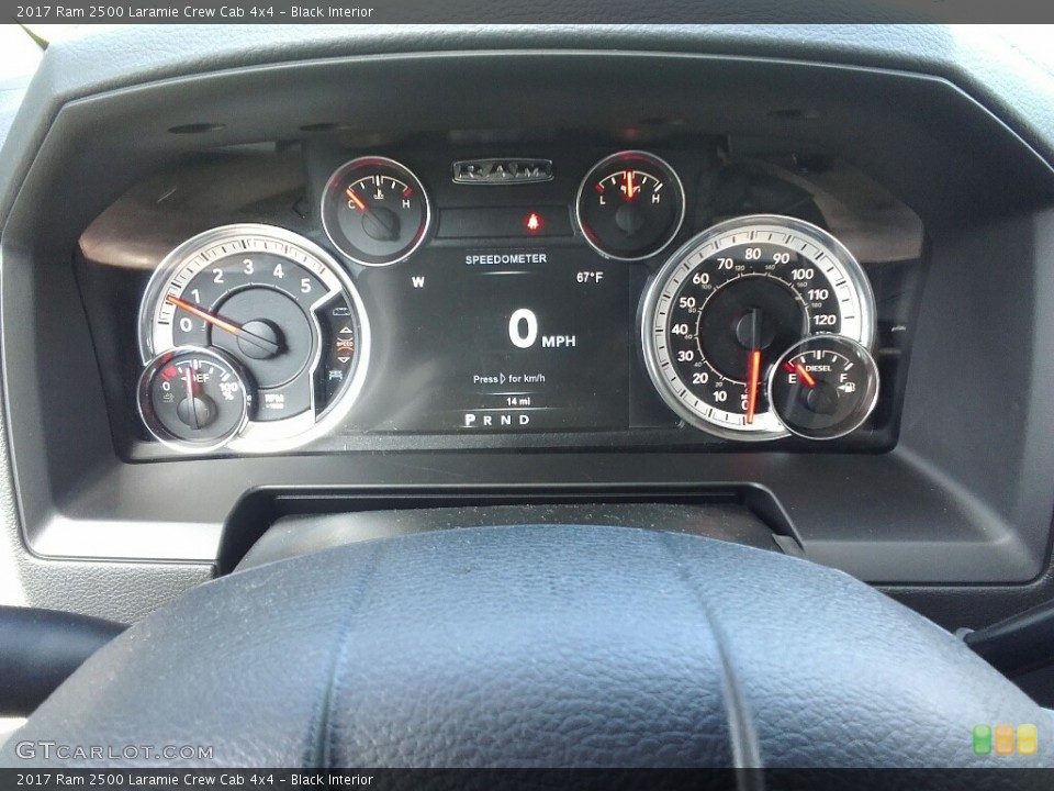Black Interior Gauges for the 2017 Ram 2500 Laramie Crew Cab 4x4 #120618762