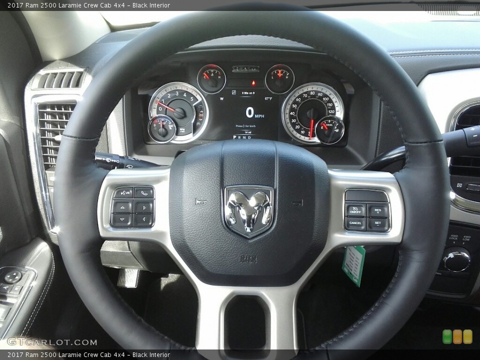 Black Interior Steering Wheel for the 2017 Ram 2500 Laramie Crew Cab 4x4 #120618786