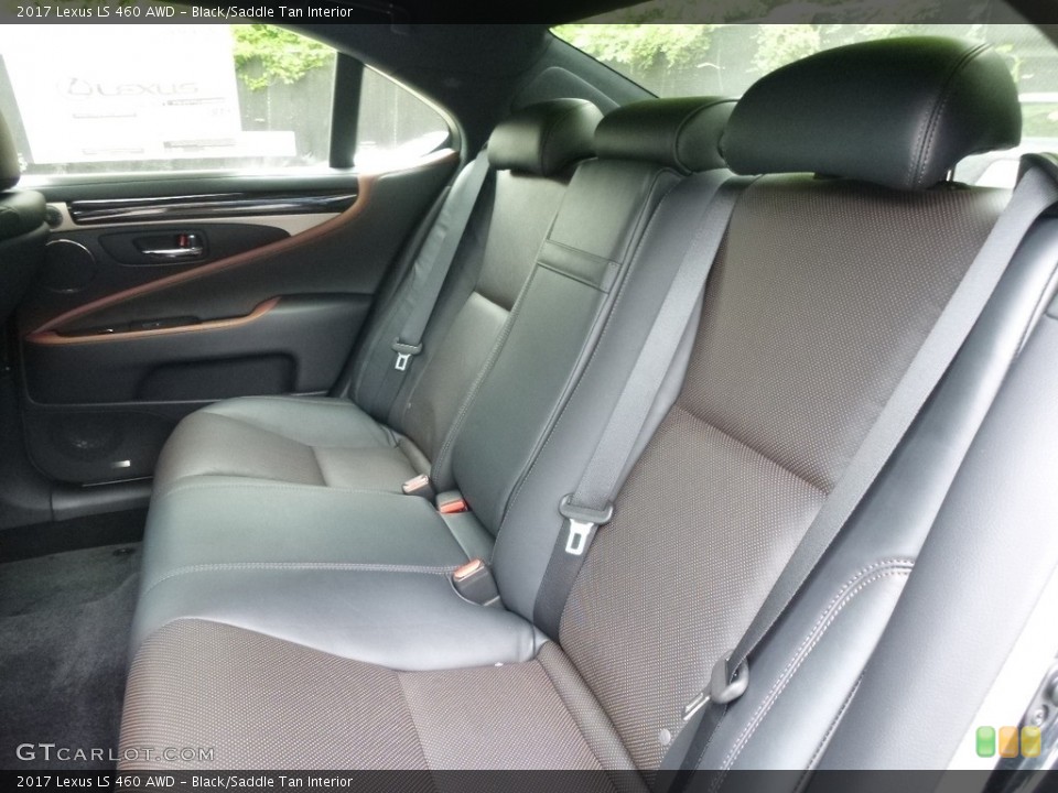 Black/Saddle Tan Interior Rear Seat for the 2017 Lexus LS 460 AWD #120619613