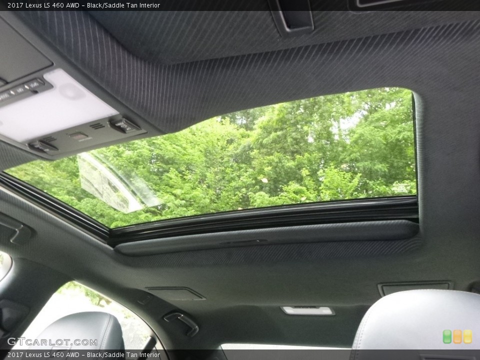 Black/Saddle Tan Interior Sunroof for the 2017 Lexus LS 460 AWD #120619680