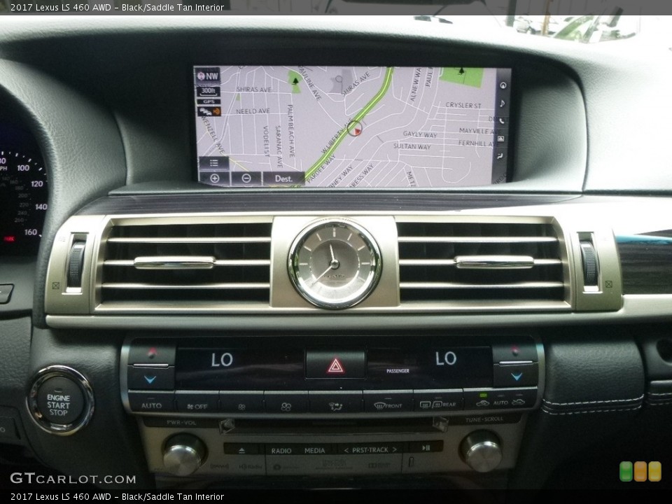 Black/Saddle Tan Interior Controls for the 2017 Lexus LS 460 AWD #120619698