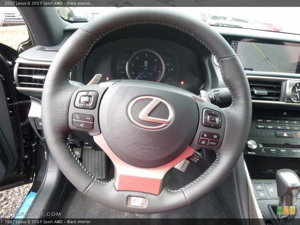 Black Interior Steering Wheel for the 2017 Lexus IS 350 F Sport AWD #120622281