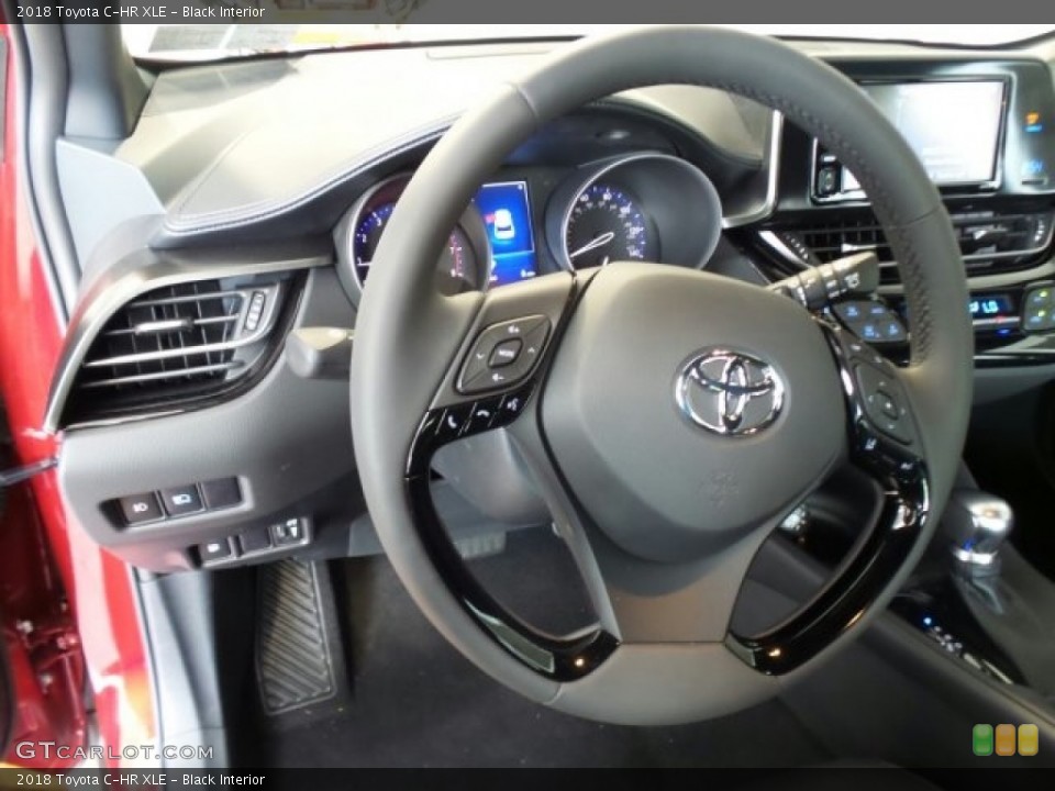 Black Interior Steering Wheel for the 2018 Toyota C-HR XLE #120642581
