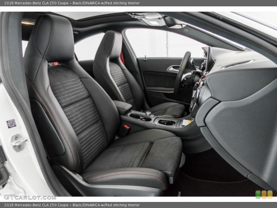 Black/DINAMICA w/Red stitching Interior Photo for the 2018 Mercedes-Benz CLA 250 Coupe #120644960