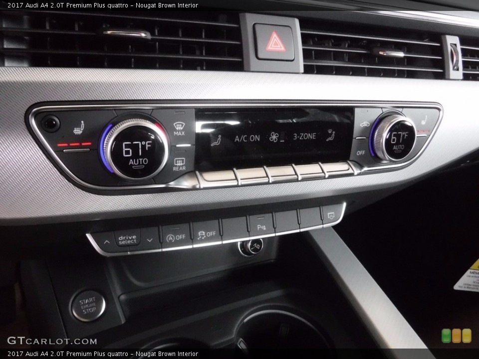 Nougat Brown Interior Controls for the 2017 Audi A4 2.0T Premium Plus quattro #120646859
