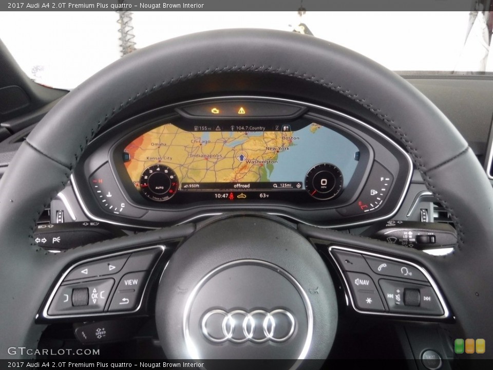 Nougat Brown Interior Navigation for the 2017 Audi A4 2.0T Premium Plus quattro #120646934