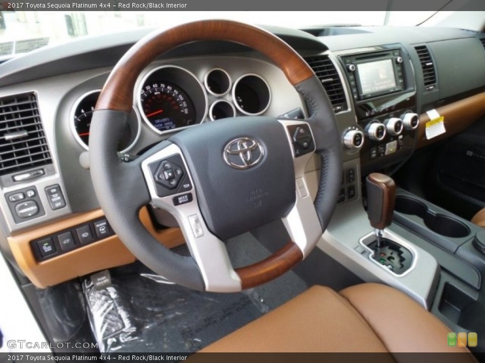 Red Rock/Black Interior Dashboard for the 2017 Toyota Sequoia Platinum 4x4 #120647345