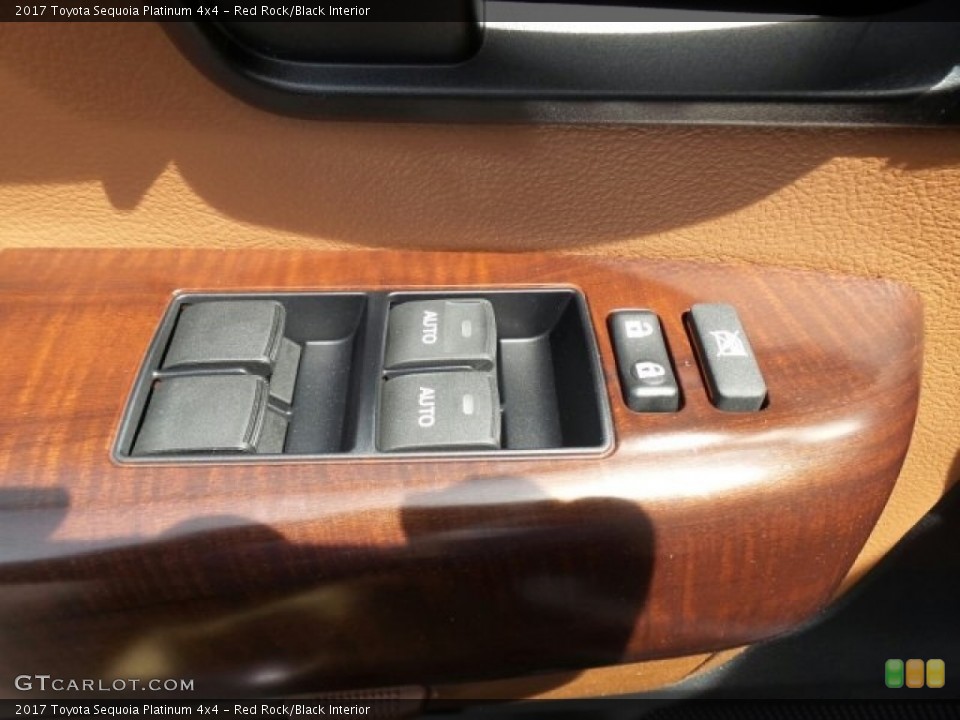 Red Rock/Black Interior Controls for the 2017 Toyota Sequoia Platinum 4x4 #120647516
