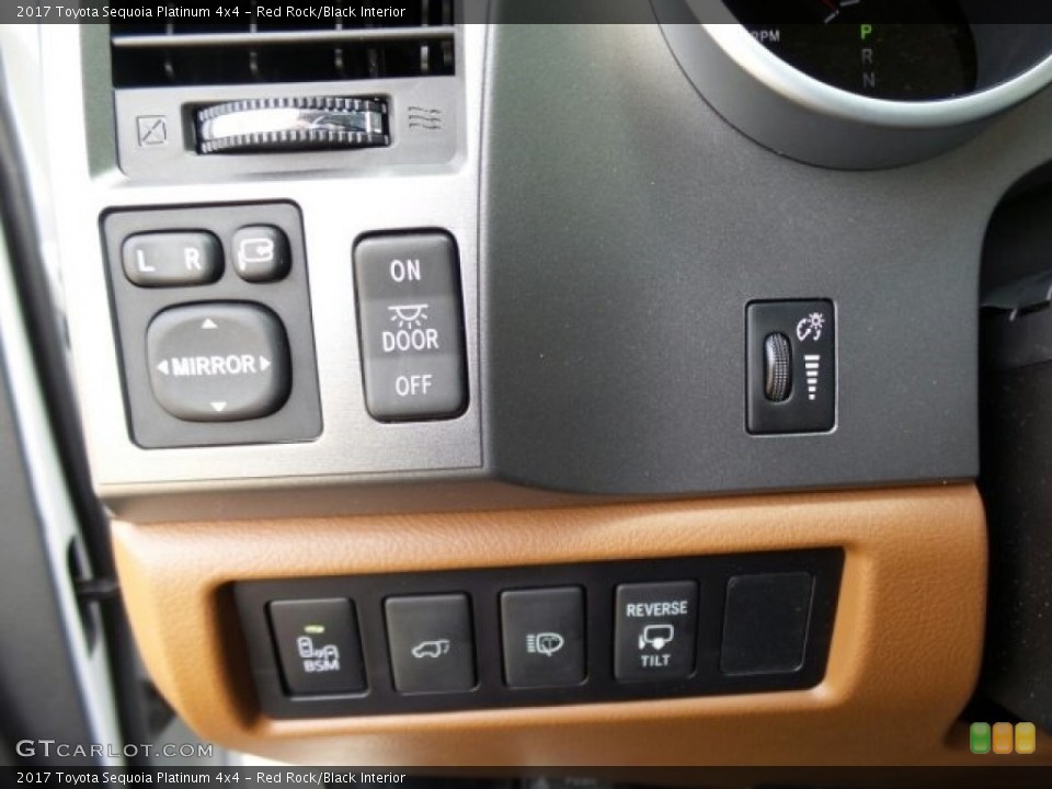 Red Rock/Black Interior Controls for the 2017 Toyota Sequoia Platinum 4x4 #120647574