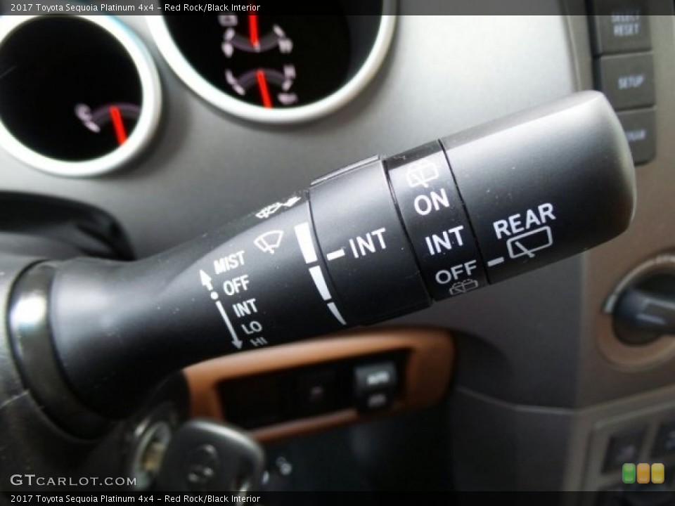 Red Rock/Black Interior Controls for the 2017 Toyota Sequoia Platinum 4x4 #120647684