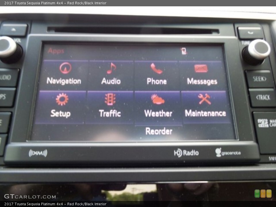 Red Rock/Black Interior Controls for the 2017 Toyota Sequoia Platinum 4x4 #120647744