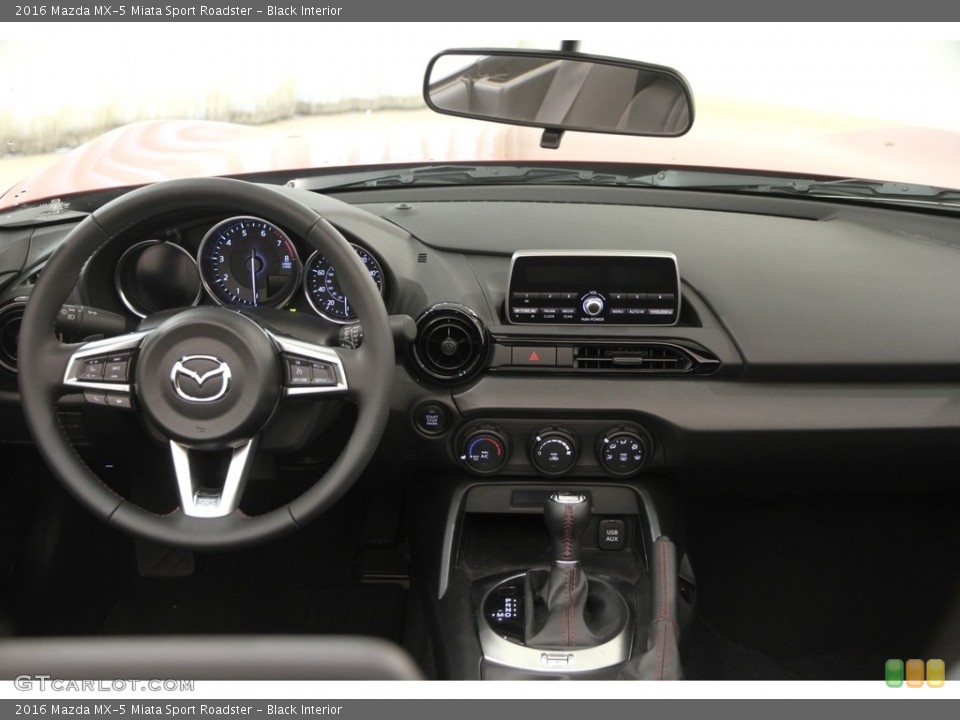 Black Interior Dashboard for the 2016 Mazda MX-5 Miata Sport Roadster #120650537