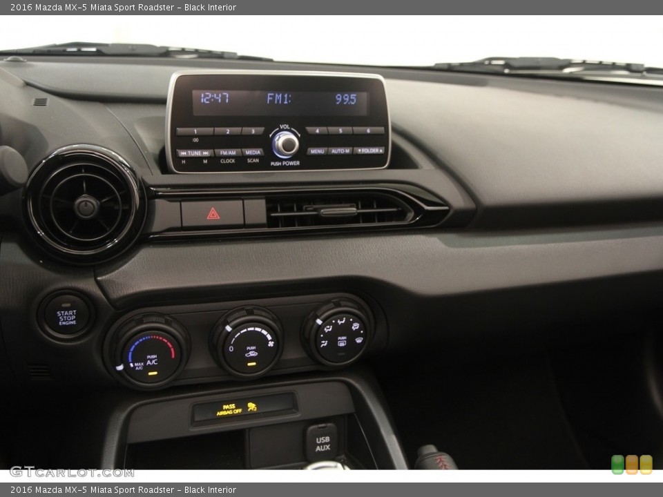 Black Interior Controls for the 2016 Mazda MX-5 Miata Sport Roadster #120650564