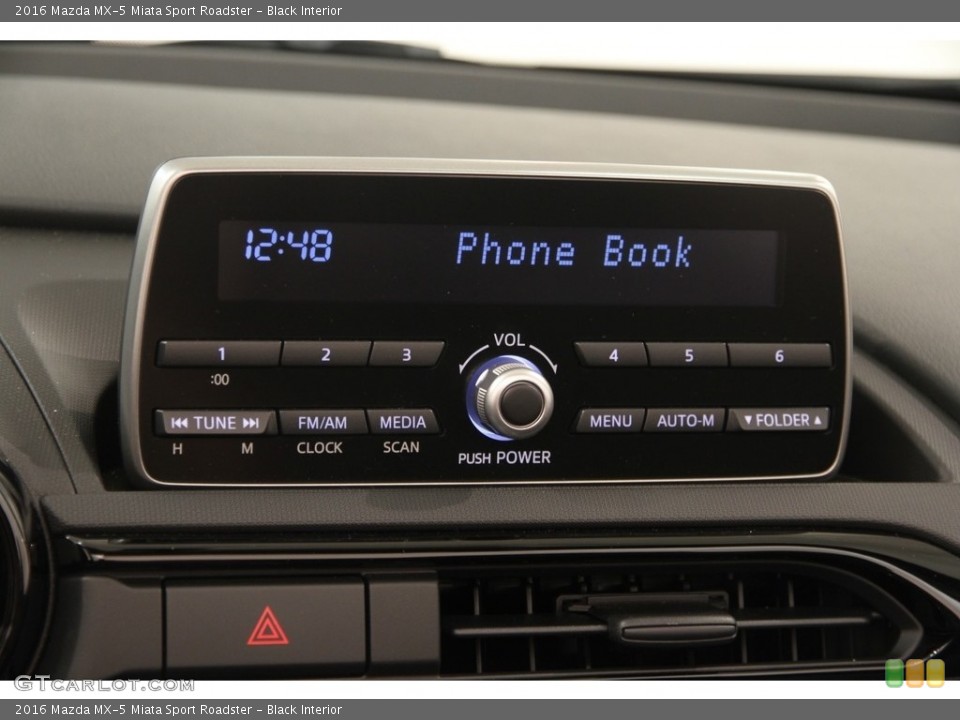 Black Interior Controls for the 2016 Mazda MX-5 Miata Sport Roadster #120650585