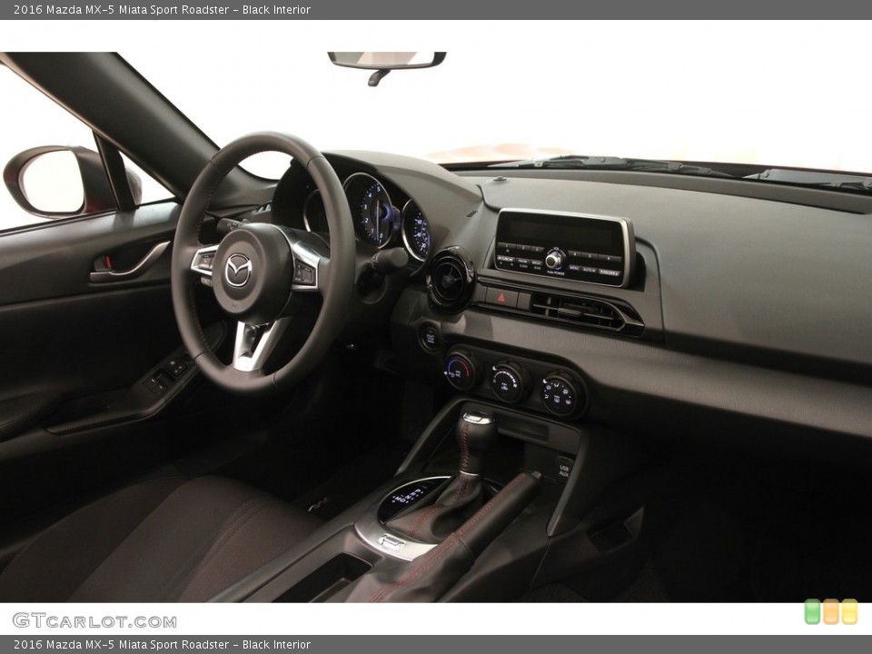 Black Interior Dashboard for the 2016 Mazda MX-5 Miata Sport Roadster #120650681