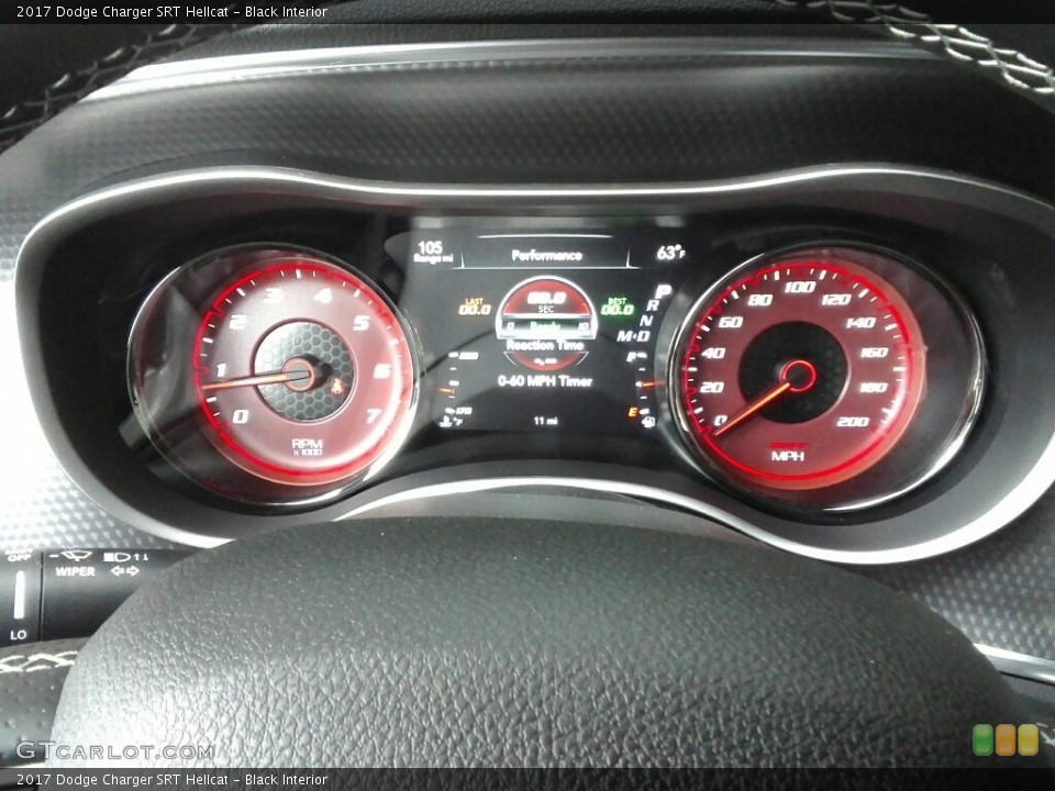 Black Interior Gauges for the 2017 Dodge Charger SRT Hellcat #120654956