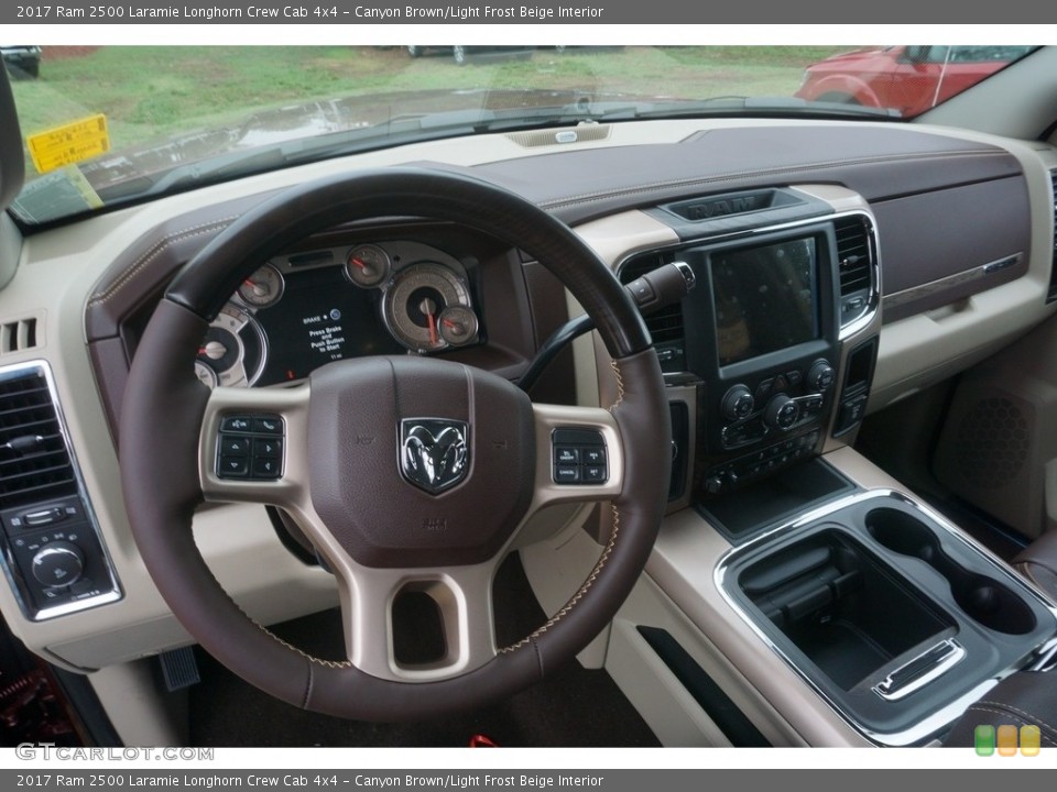 Canyon Brown/Light Frost Beige Interior Dashboard for the 2017 Ram 2500 Laramie Longhorn Crew Cab 4x4 #120655412