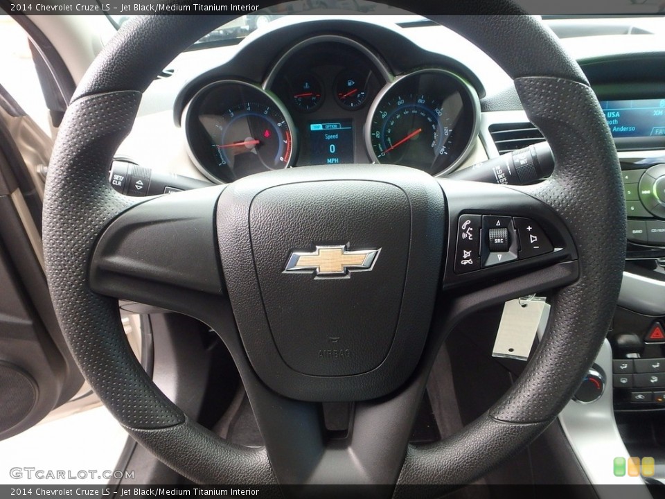 Jet Black/Medium Titanium Interior Steering Wheel for the 2014 Chevrolet Cruze LS #120661015