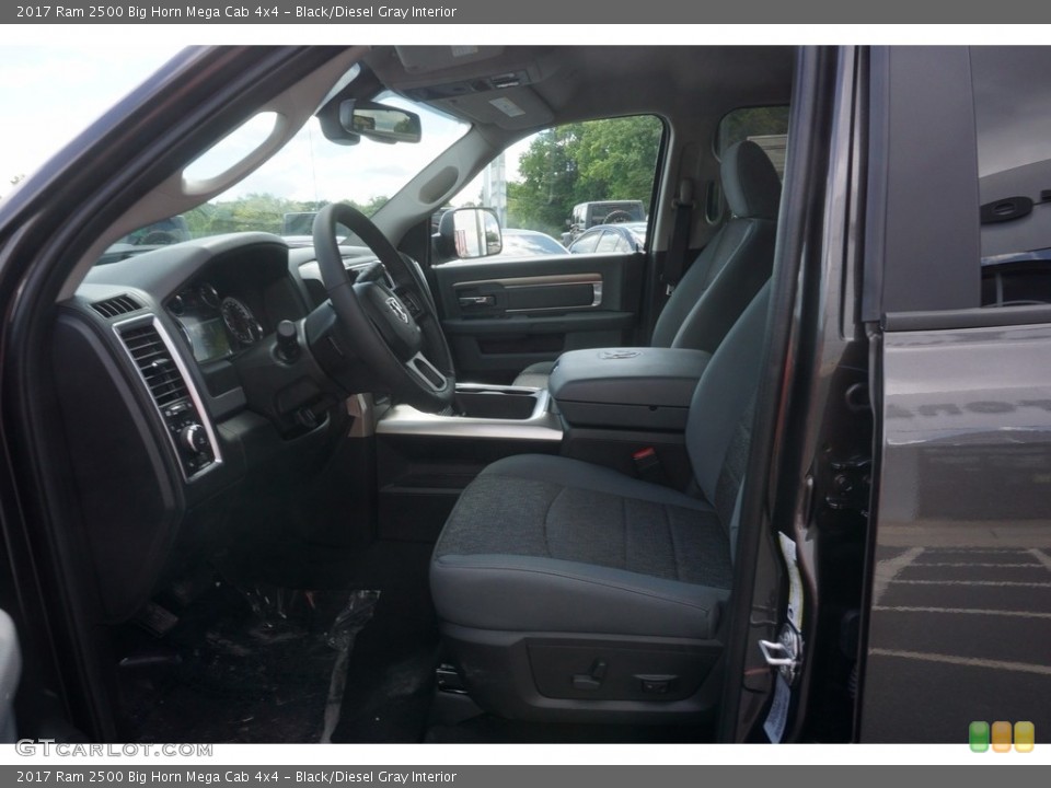 Black/Diesel Gray Interior Front Seat for the 2017 Ram 2500 Big Horn Mega Cab 4x4 #120661734