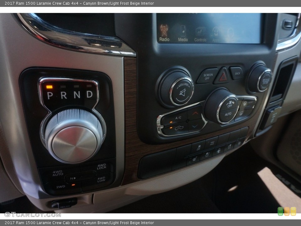 Canyon Brown/Light Frost Beige Interior Controls for the 2017 Ram 1500 Laramie Crew Cab 4x4 #120667441