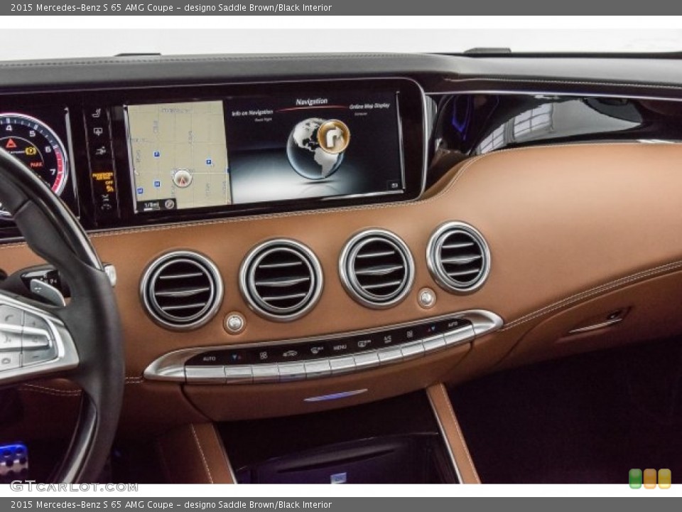 designo Saddle Brown/Black Interior Controls for the 2015 Mercedes-Benz S 65 AMG Coupe #120668851