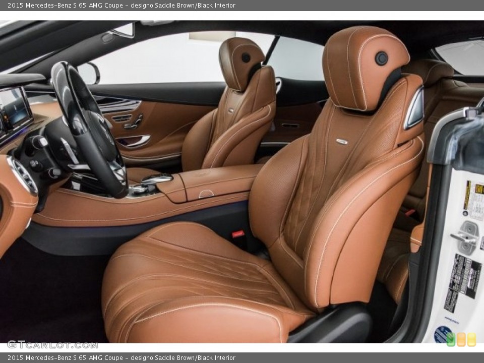 designo Saddle Brown/Black Interior Front Seat for the 2015 Mercedes-Benz S 65 AMG Coupe #120668998