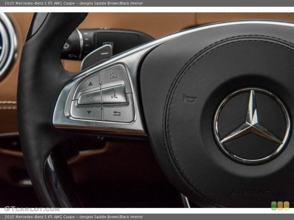 designo Saddle Brown/Black Interior Controls for the 2015 Mercedes-Benz S 65 AMG Coupe #120669094