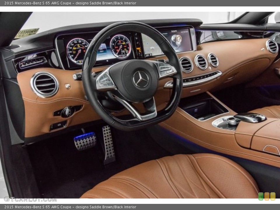 designo Saddle Brown/Black Interior Dashboard for the 2015 Mercedes-Benz S 65 AMG Coupe #120669137