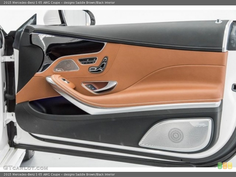 designo Saddle Brown/Black Interior Door Panel for the 2015 Mercedes-Benz S 65 AMG Coupe #120669277