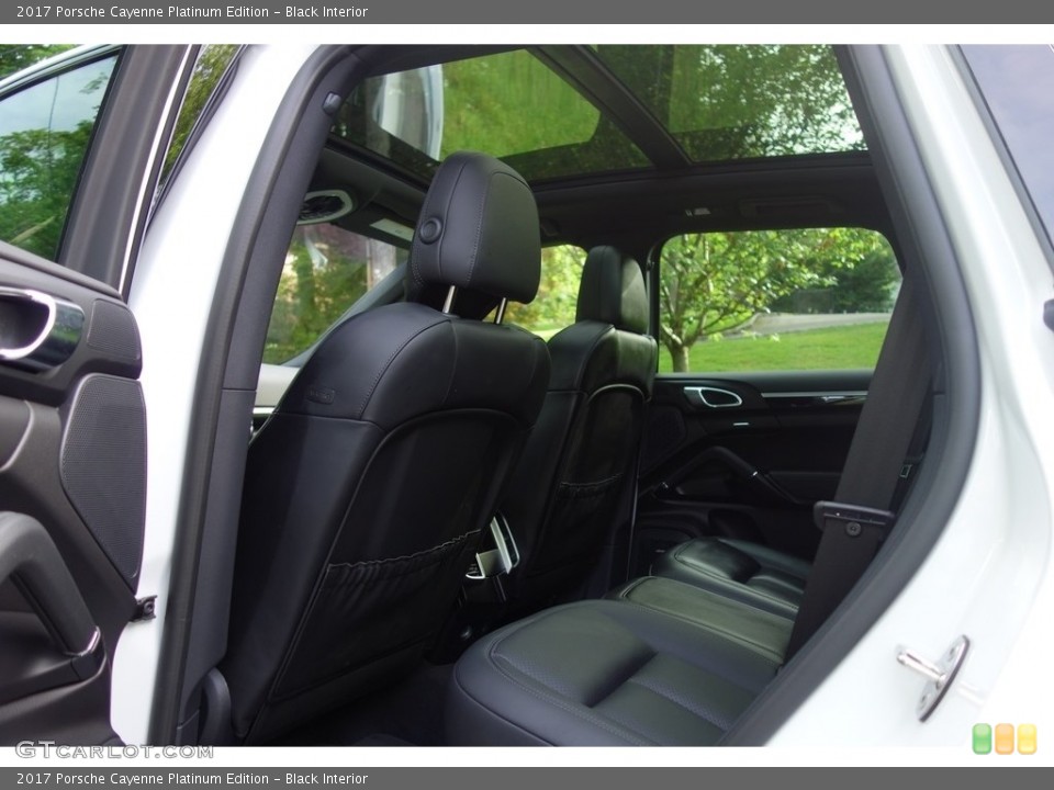 Black Interior Rear Seat for the 2017 Porsche Cayenne Platinum Edition #120669676
