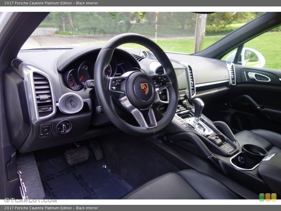 Black Interior Prime Interior for the 2017 Porsche Cayenne Platinum Edition #120669730