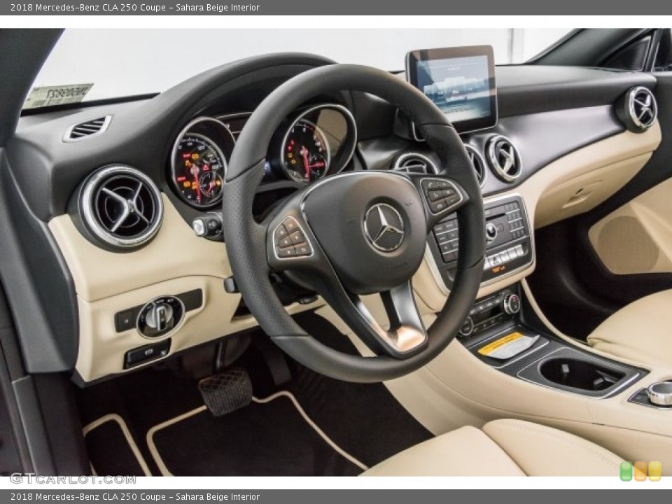 Sahara Beige Interior Dashboard for the 2018 Mercedes-Benz CLA 250 Coupe #120670309