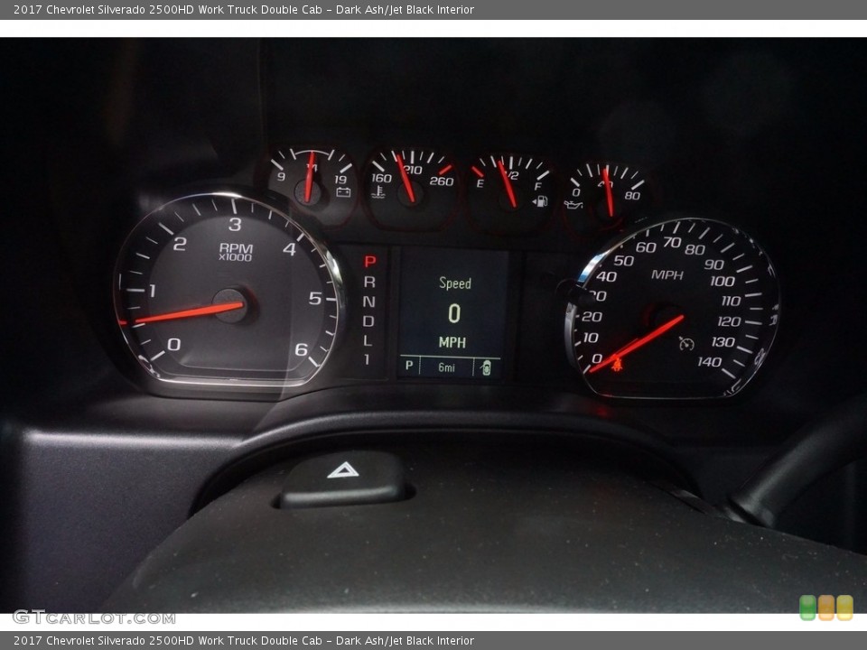 Dark Ash/Jet Black Interior Gauges for the 2017 Chevrolet Silverado 2500HD Work Truck Double Cab #120671161