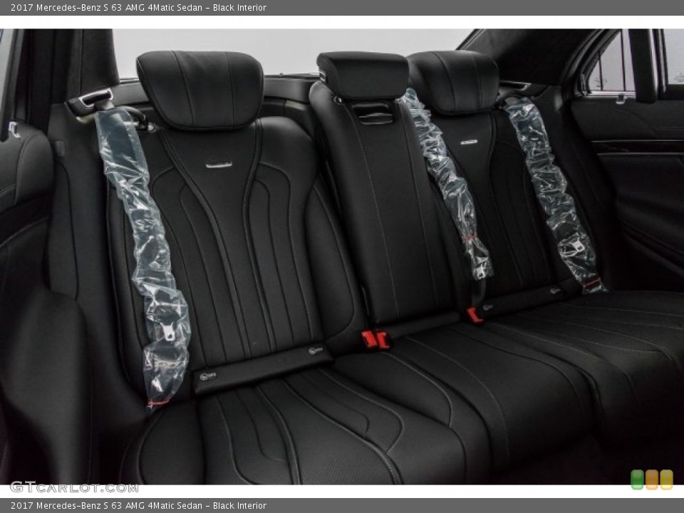 Black Interior Rear Seat for the 2017 Mercedes-Benz S 63 AMG 4Matic Sedan #120673189