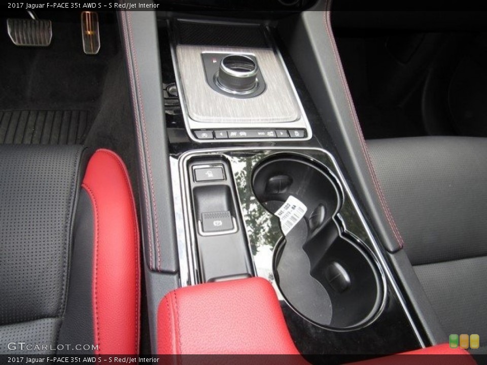 S Red/Jet Interior Controls for the 2017 Jaguar F-PACE 35t AWD S #120677449
