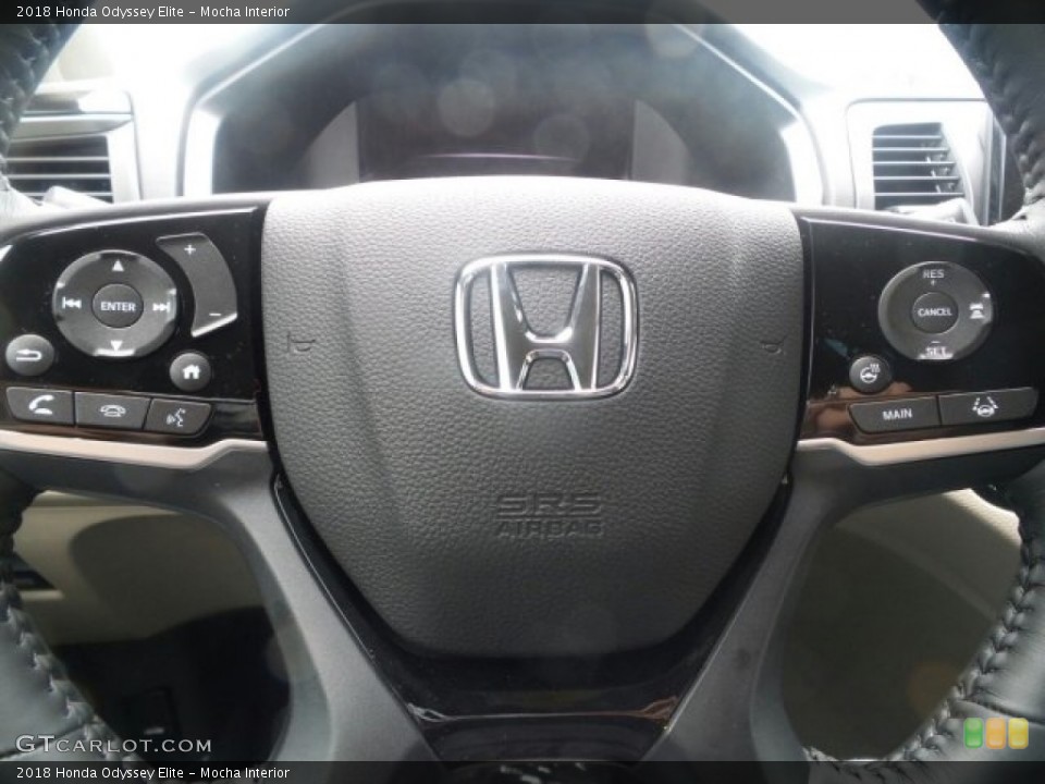 Mocha Interior Steering Wheel for the 2018 Honda Odyssey Elite #120681230
