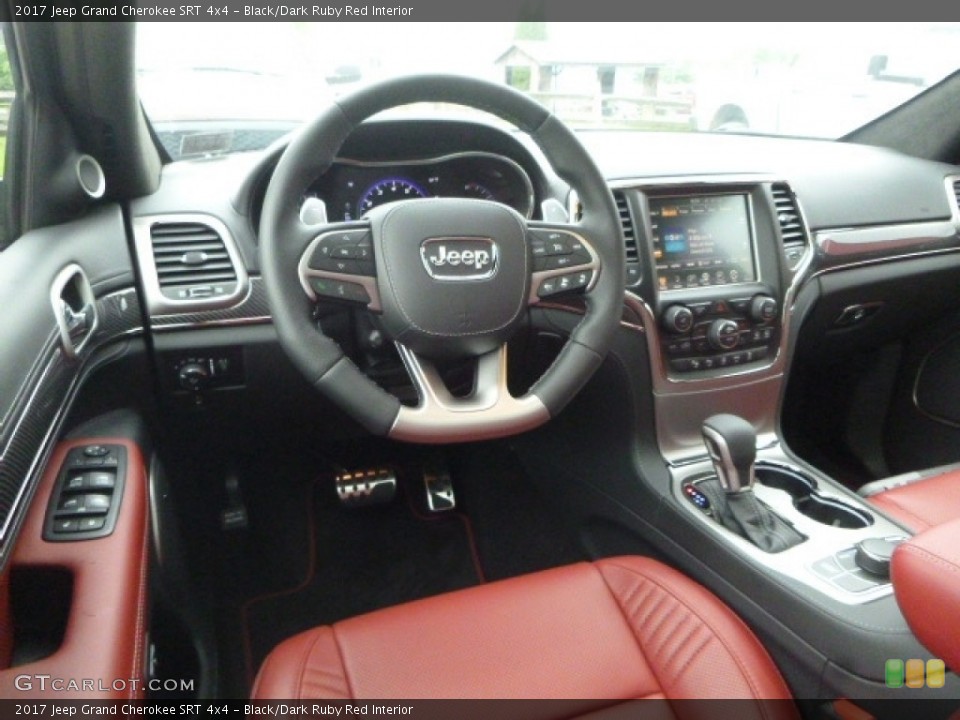 Black/Dark Ruby Red Interior Prime Interior for the 2017 Jeep Grand Cherokee SRT 4x4 #120688382