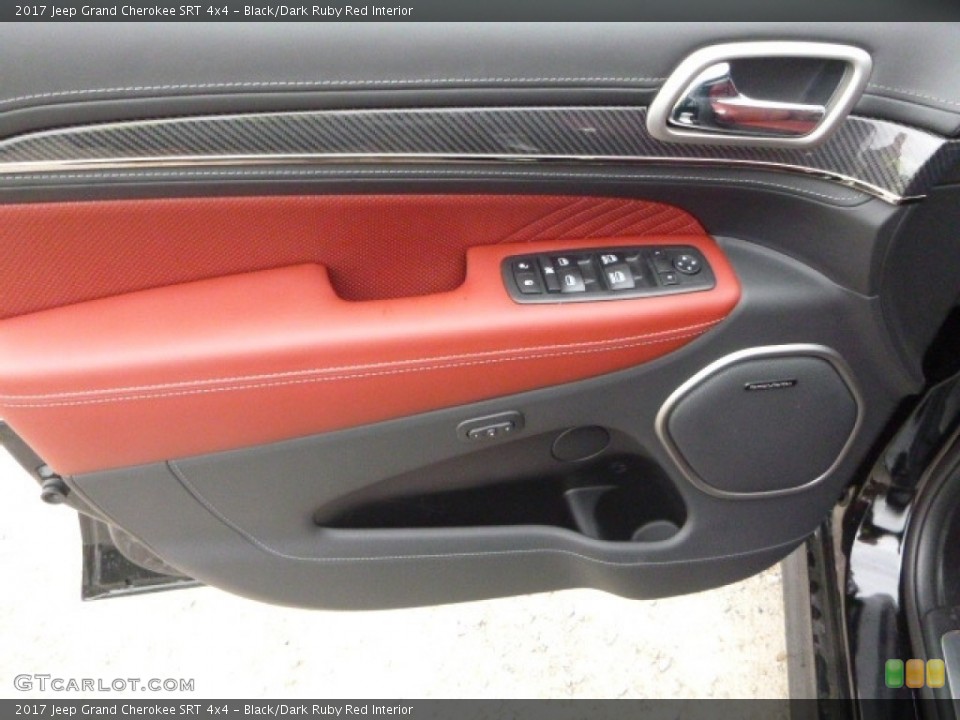 Black/Dark Ruby Red Interior Door Panel for the 2017 Jeep Grand Cherokee SRT 4x4 #120688430